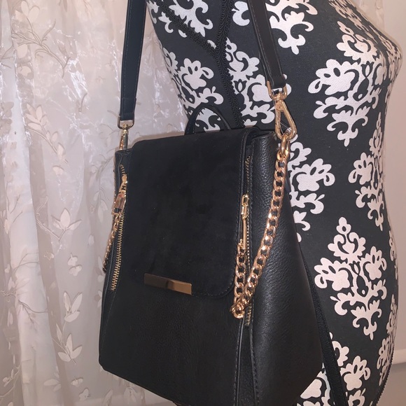 Call it Spring Black/Gold Chain Backpack/Handbag - Picture 3 of 4
